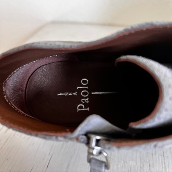 Linea Paolo Felicia grey suede wedge sneaker size 6.5 - Picture 9 of 11